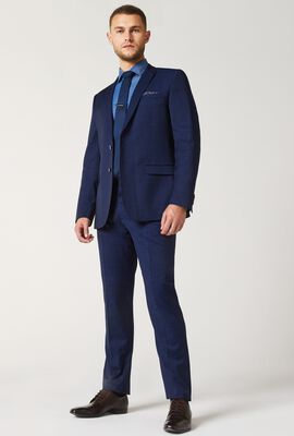 Mens Dark Blue Tailored Suit Pant